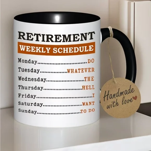Retirement Weekly Schedule Mug - Picture 3 of 5